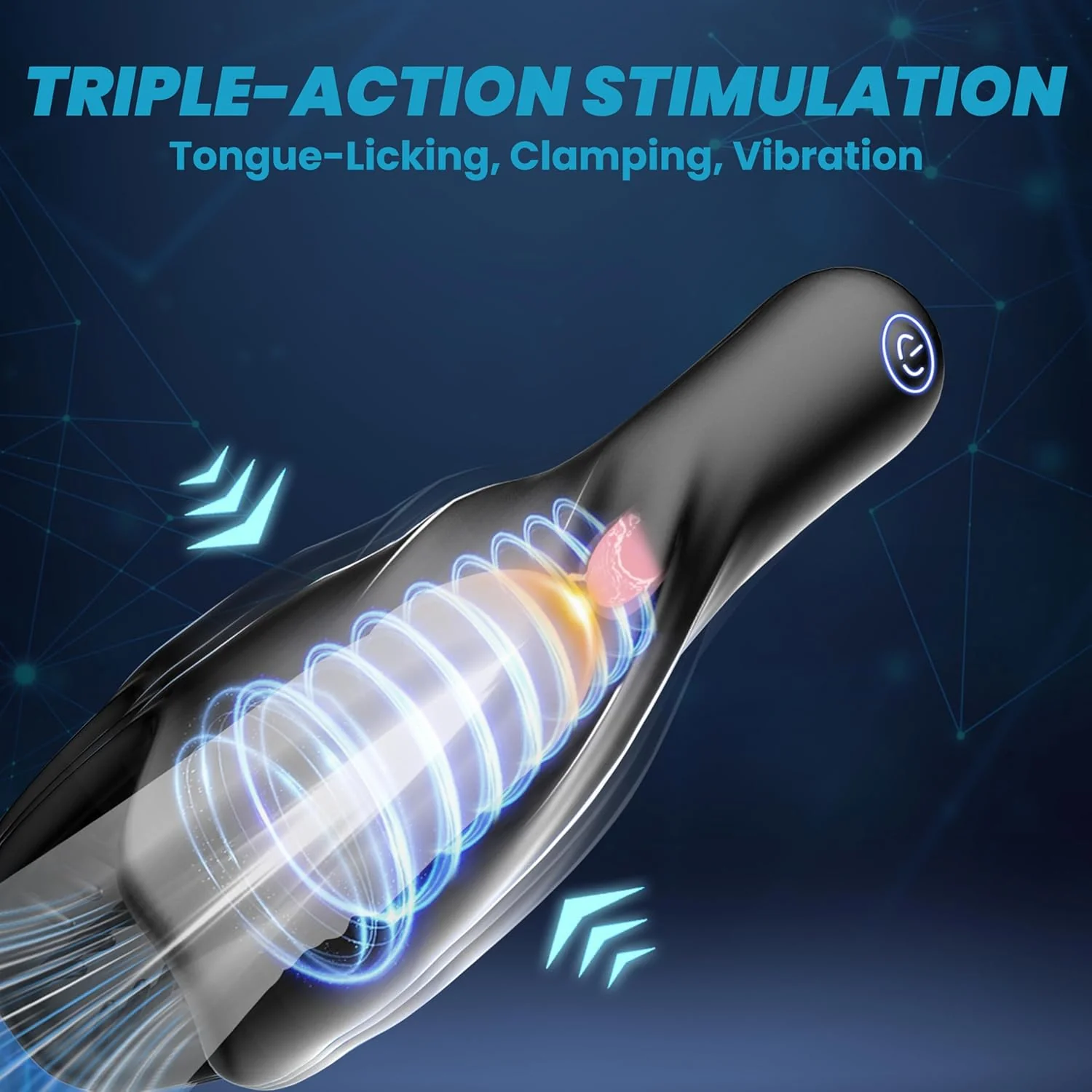 LickPulse 3-in-1 Licking Suction Male Stroker 10 Modes - Image 3