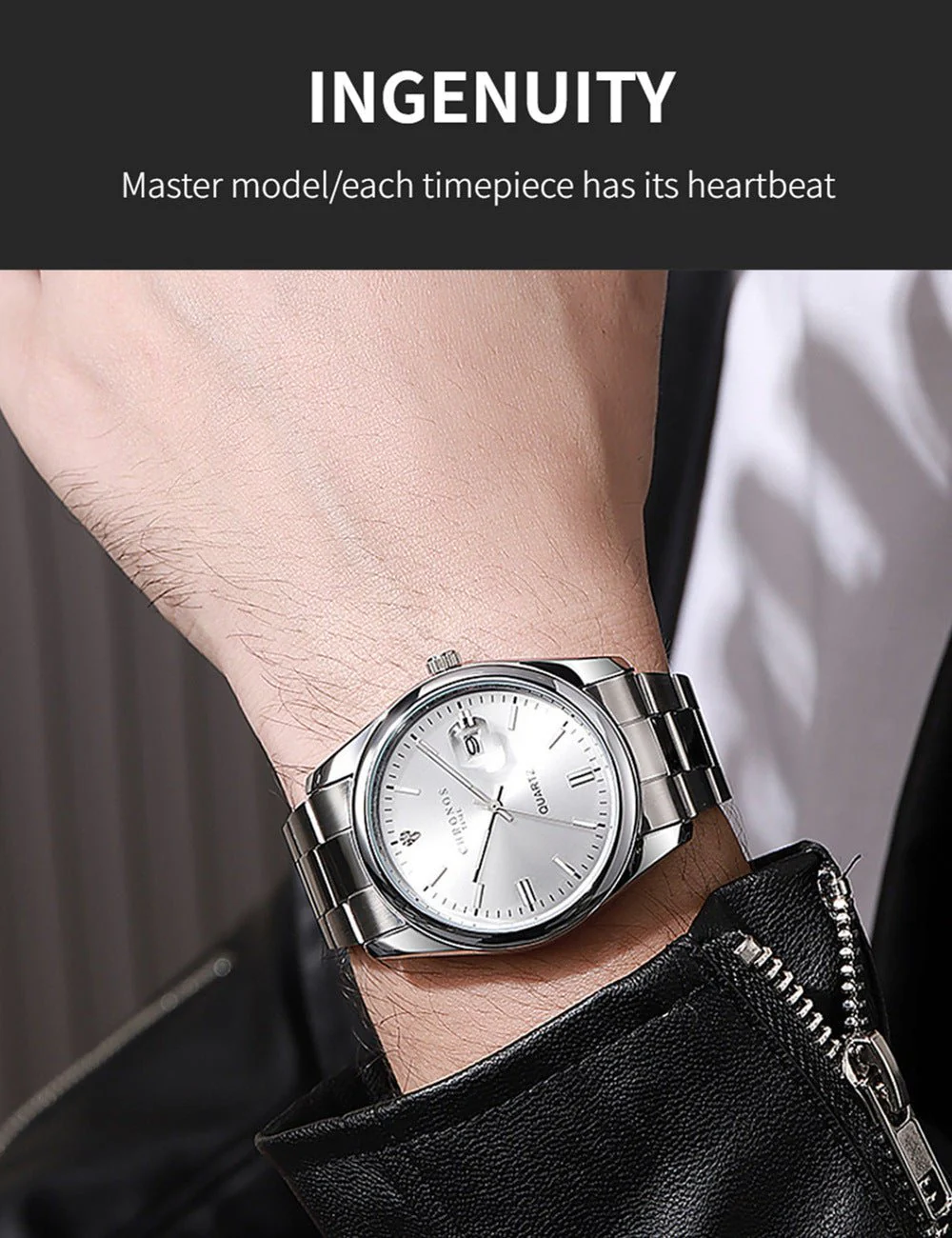 Men's Luxury Quartz Stainless Steel Watch - Image 11