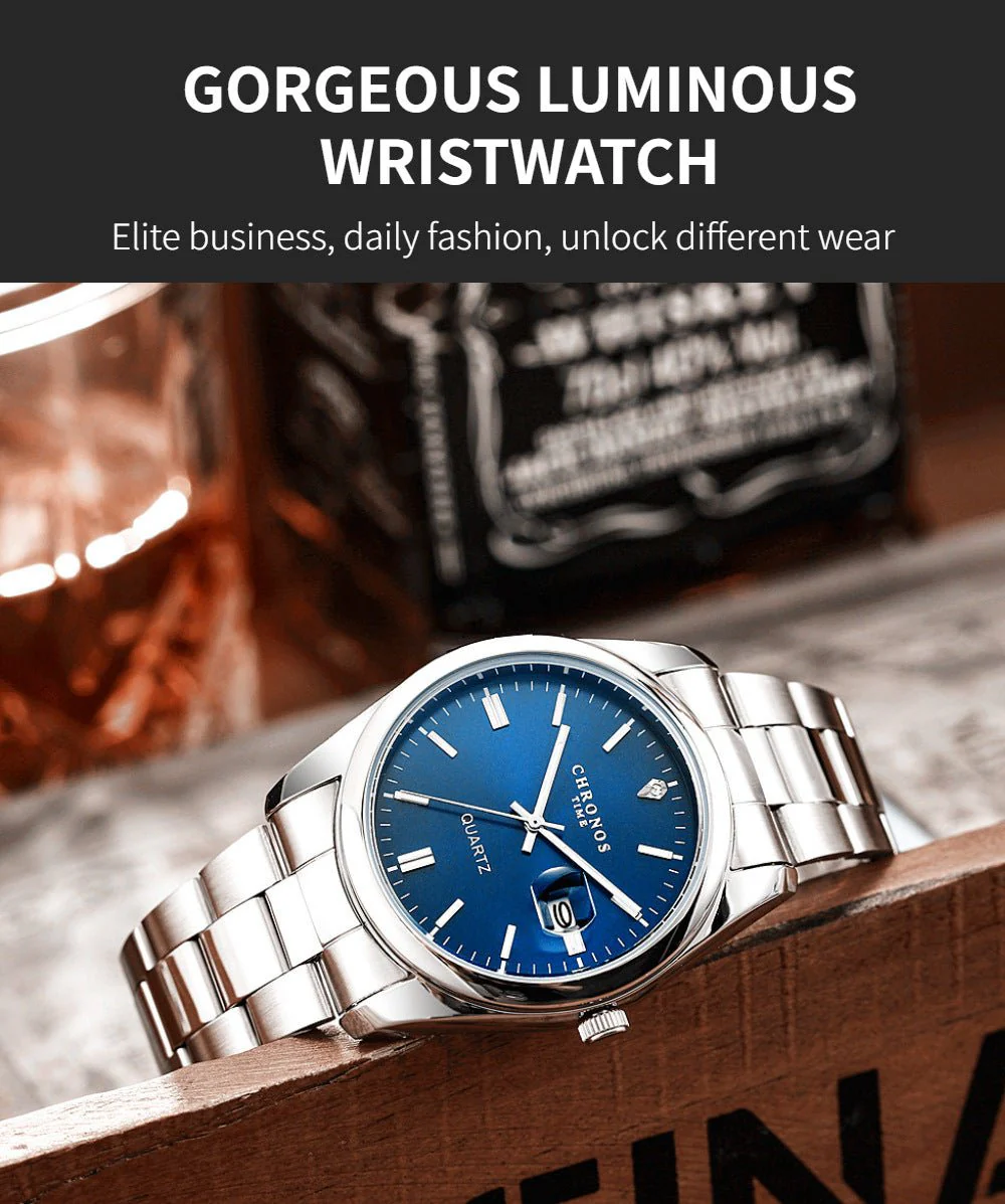 Men's Luxury Quartz Stainless Steel Watch - Image 14