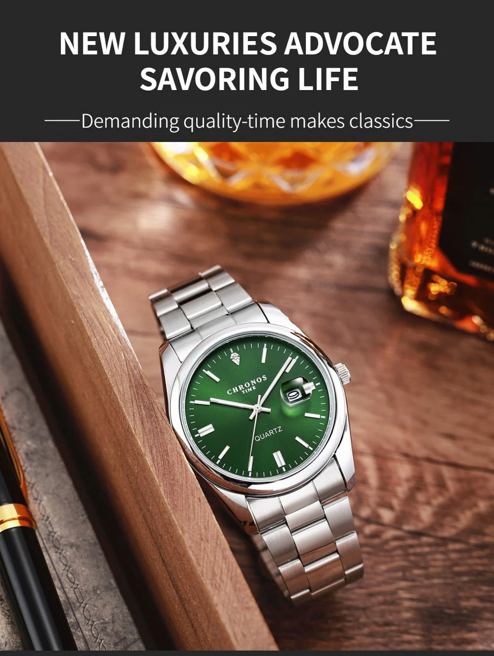 Men's Luxury Quartz Stainless Steel Watch - Image 16
