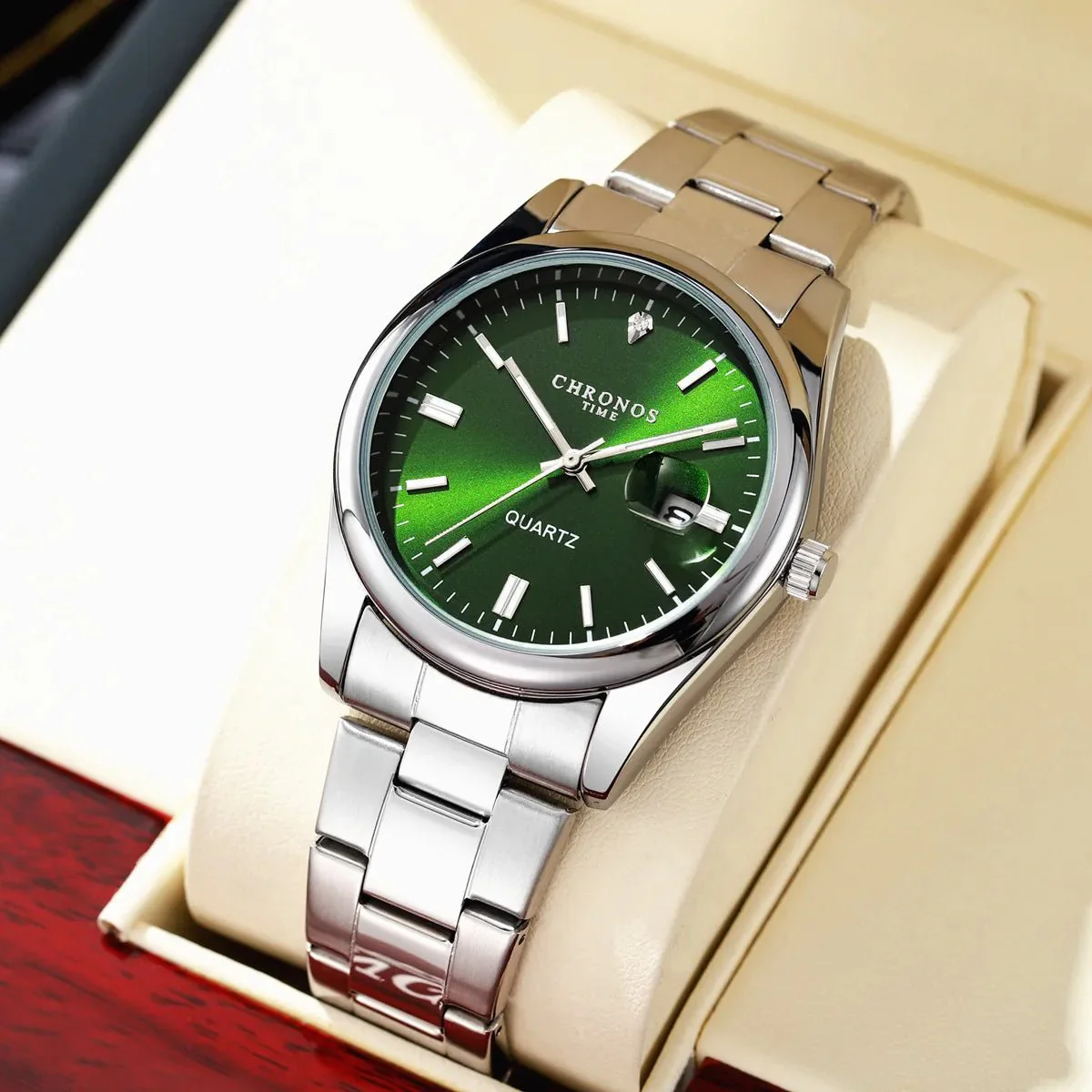 Men's Luxury Quartz Stainless Steel Watch - Image 3