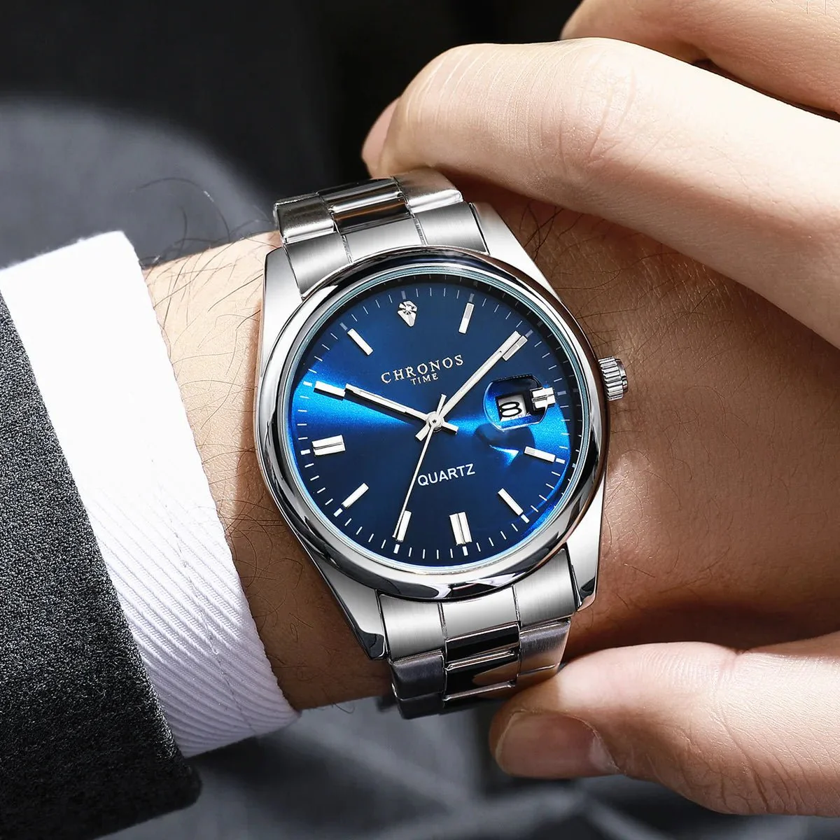Men's Luxury Quartz Stainless Steel Watch - Image 8