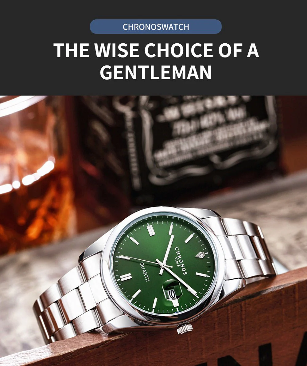 Men's Luxury Quartz Stainless Steel Watch - Image 9