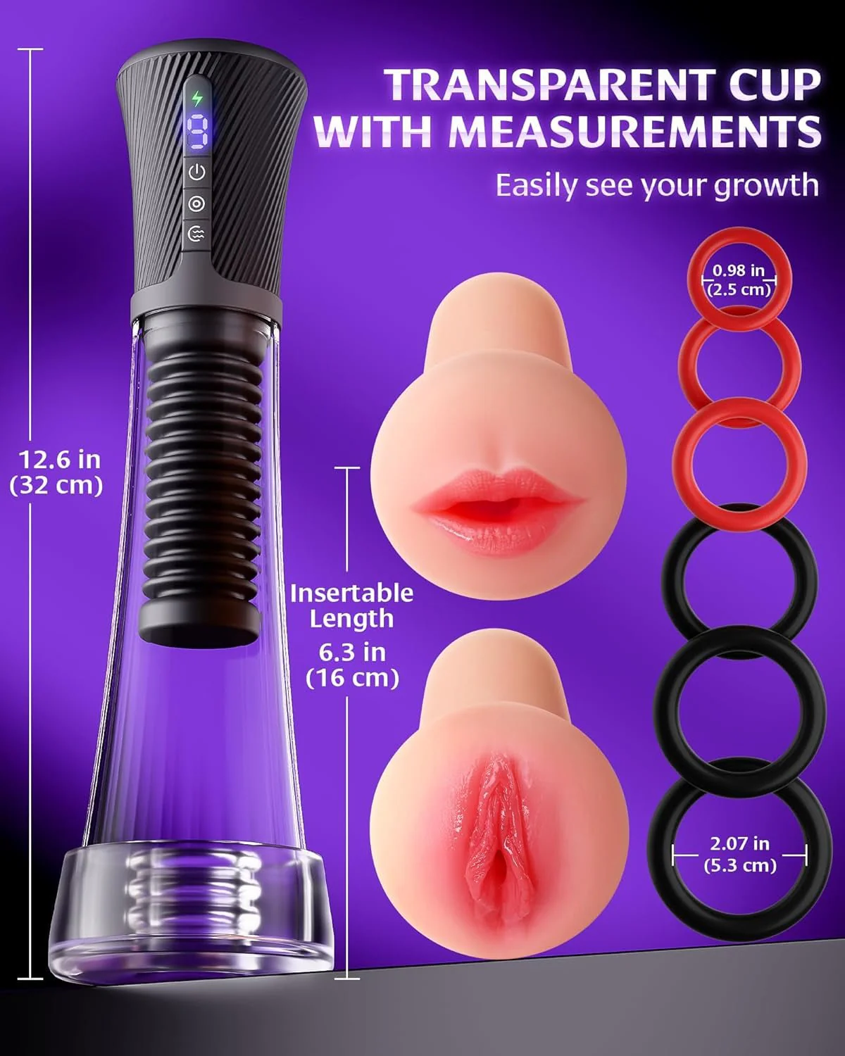 ApexPulse AI Male Masturbator 3 Sleeves Suction Pump - Image 7