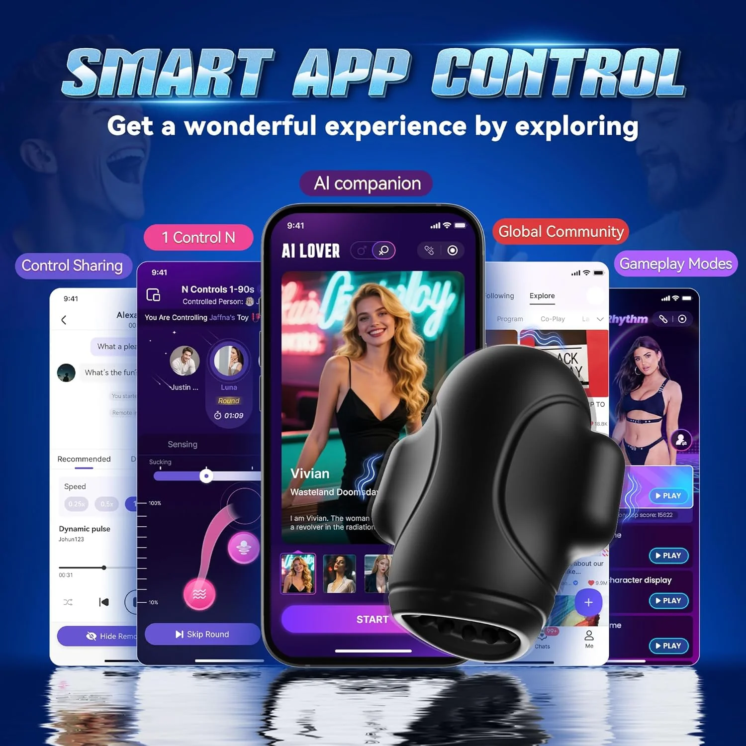 Virexion 3 Motor AI Male Masturbator 10 Vibration Modes - Image 4