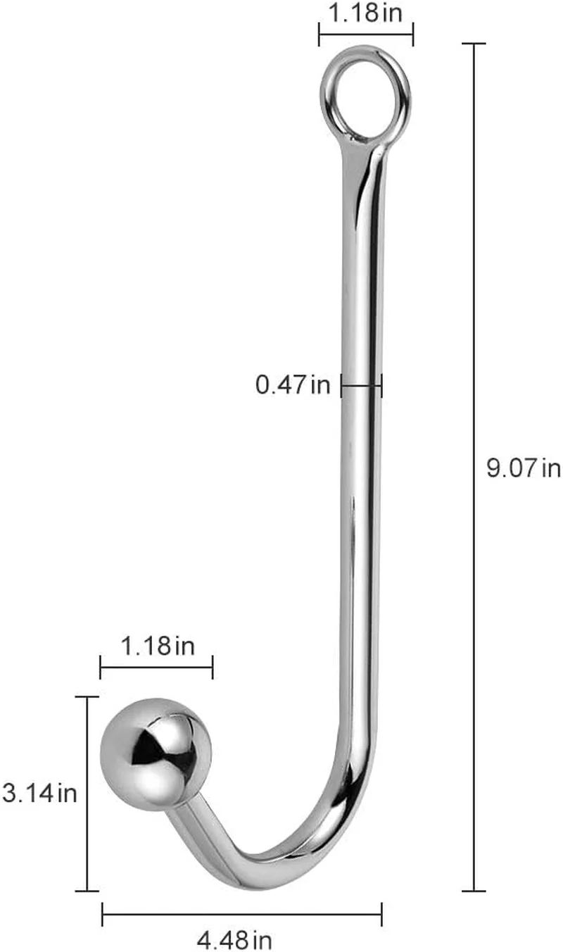 SteelRing Stainless Steel Anal Hook with O-Ring - Image 4