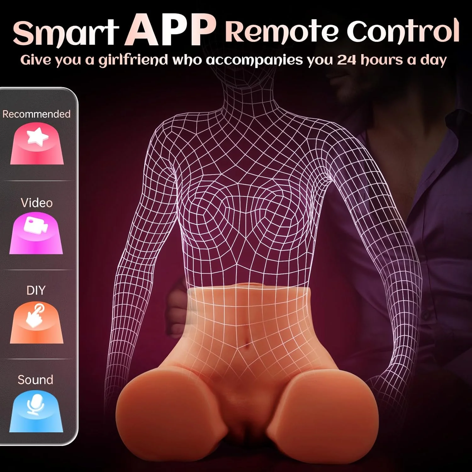 MidnightSiren 6lbs Vibrating Sex Doll Masturbator - Image 5