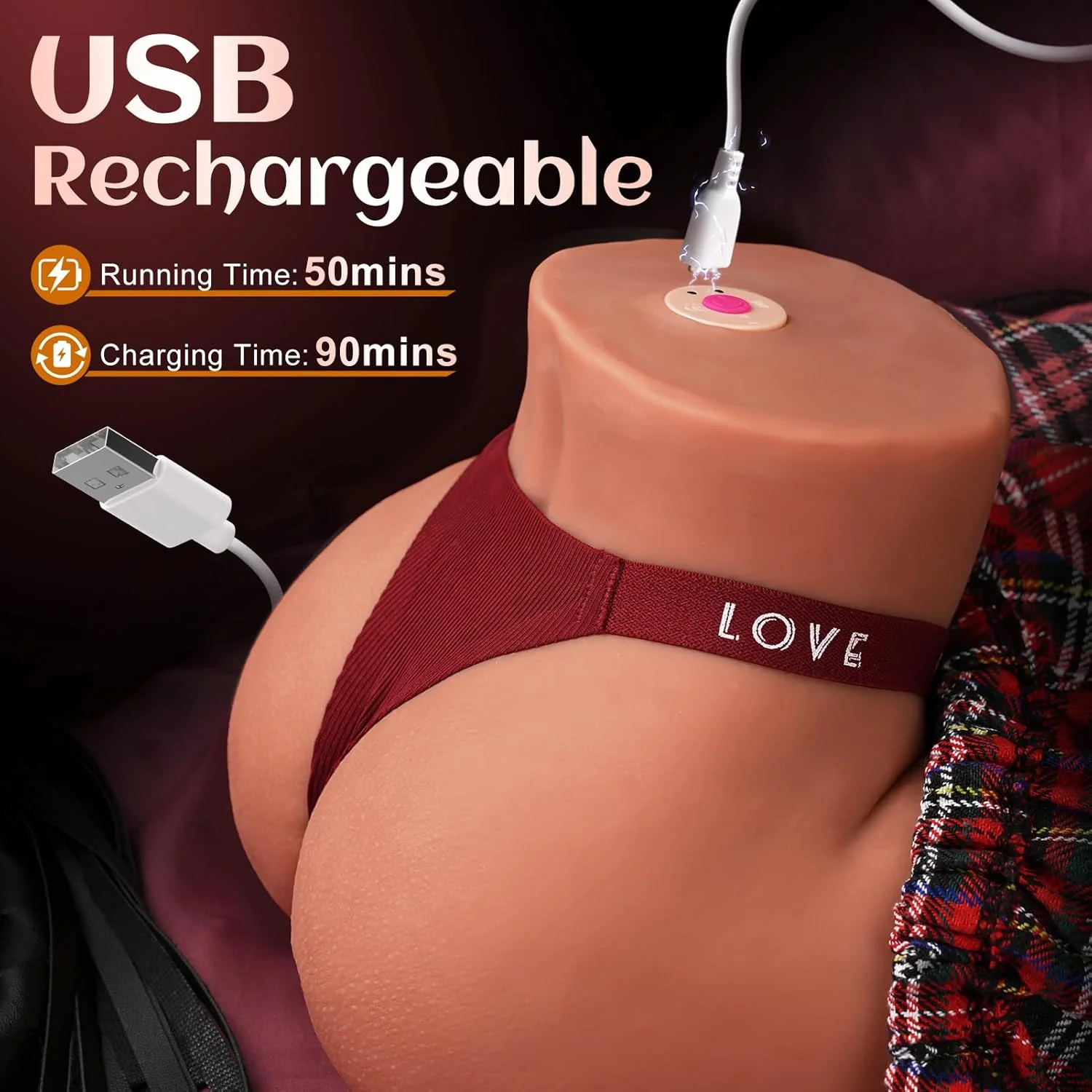MidnightSiren 6lbs Vibrating Sex Doll Masturbator - Image 7