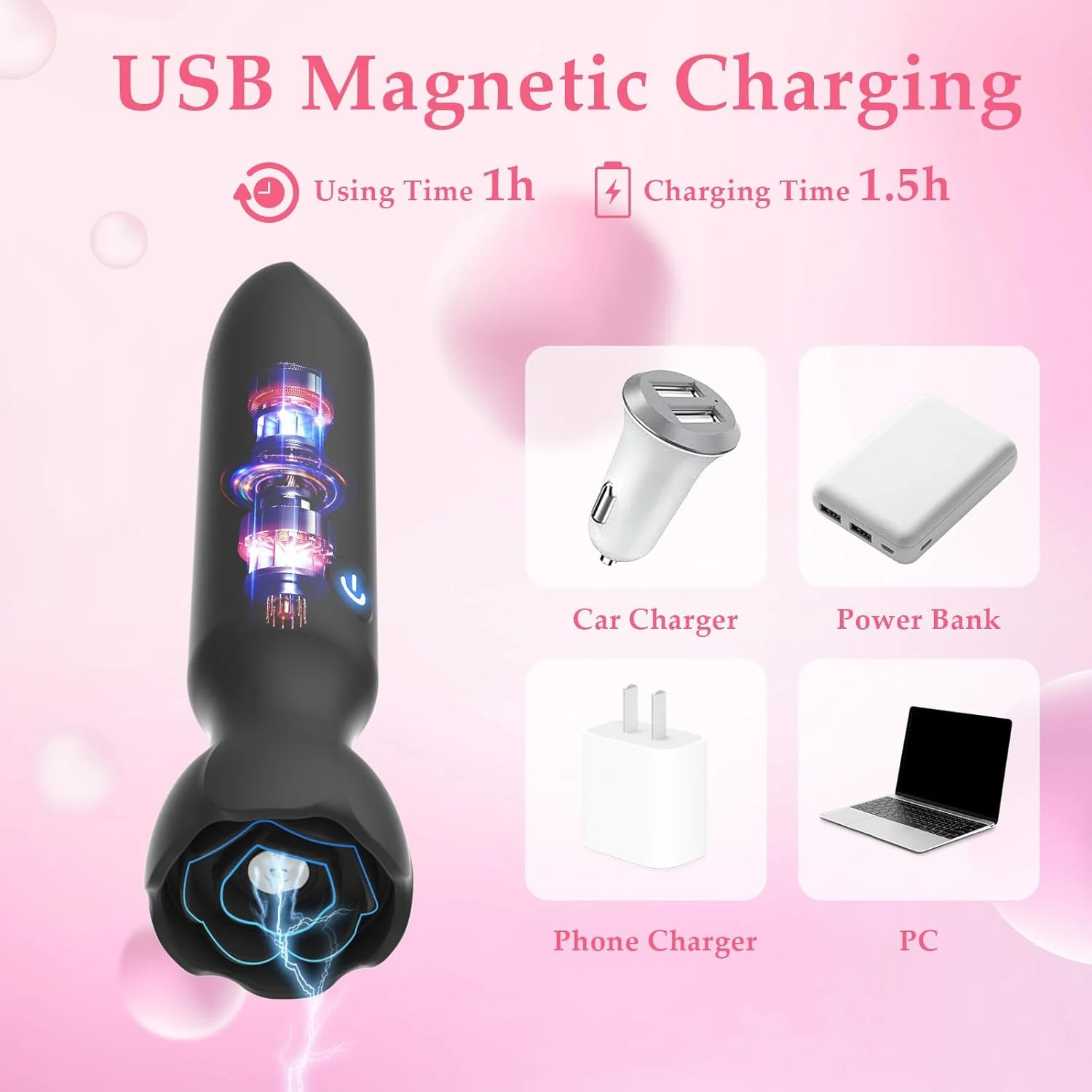 NoirSync App Control Bullet Vibrator 9 Modes Waterproof Quiet - Image 5