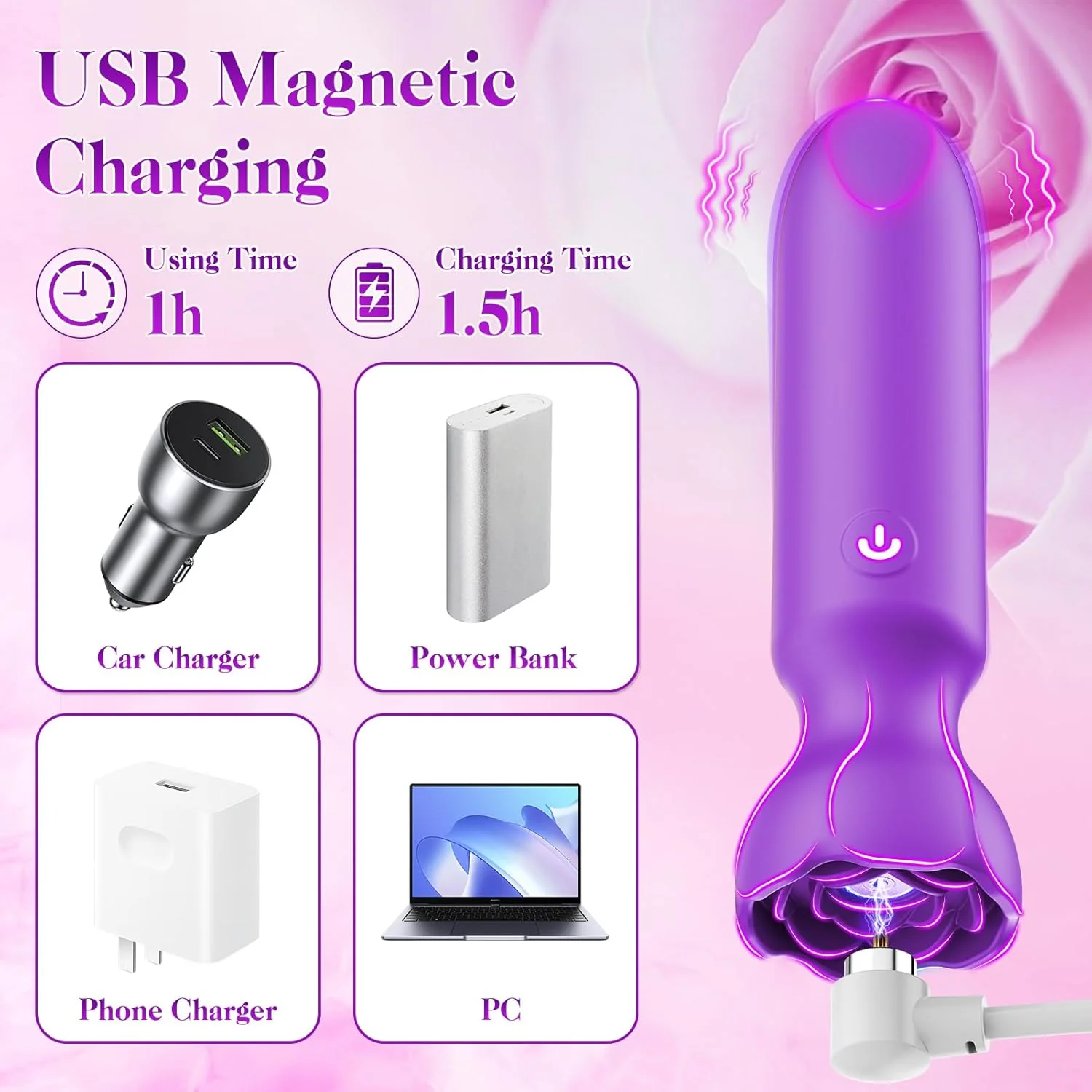 VibeLink App Control Bullet Vibrator 9 Modes Waterproof Quiet - Image 5