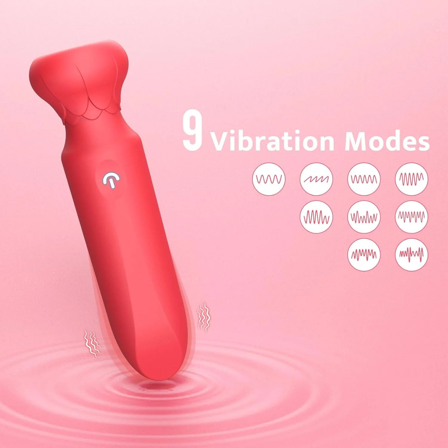 LotusLuxe Mini Bullet Vibrator 10 Modes Waterproof Rechargeable - Image 3