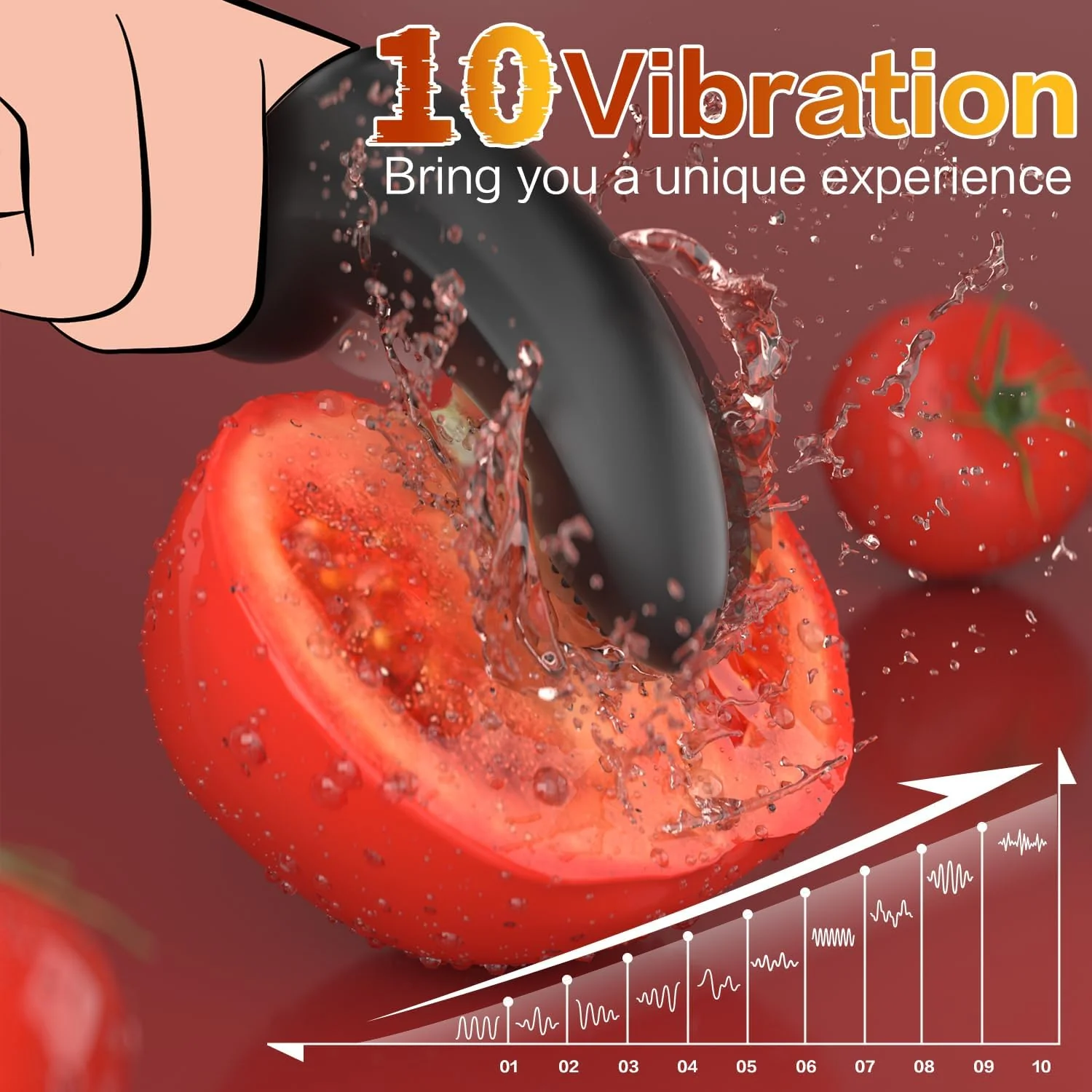 NoirTouch Finger Vibrator 10 Modes Waterproof Quiet Black - Image 2