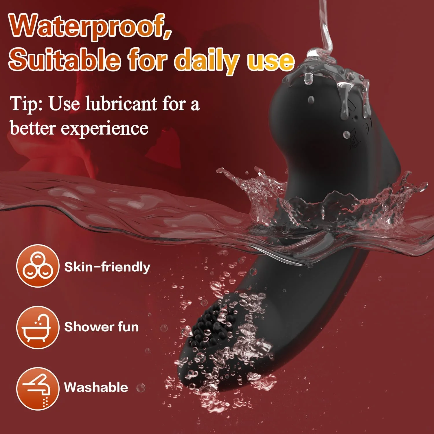 NoirTouch Finger Vibrator 10 Modes Waterproof Quiet Black - Image 5