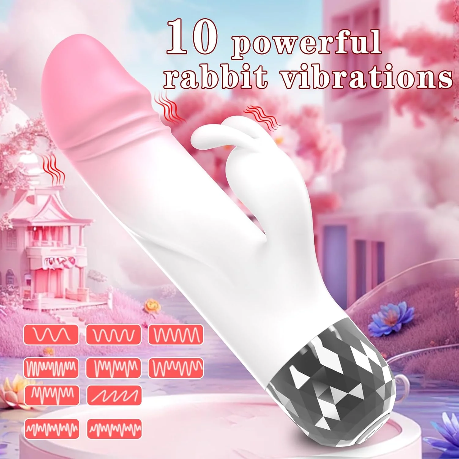MiniVelour Mini Rabbit Vibrator 10 Modes Waterproof Silicone - Image 2