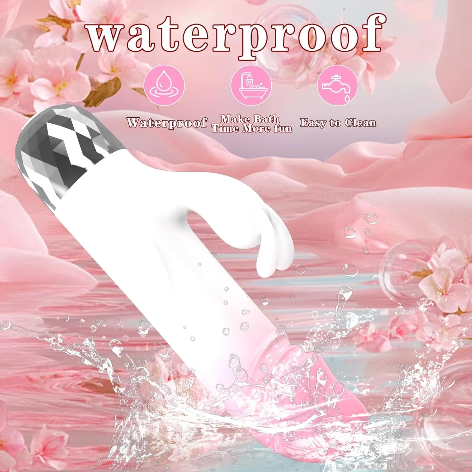 MiniVelour Mini Rabbit Vibrator 10 Modes Waterproof Silicone - Image 3