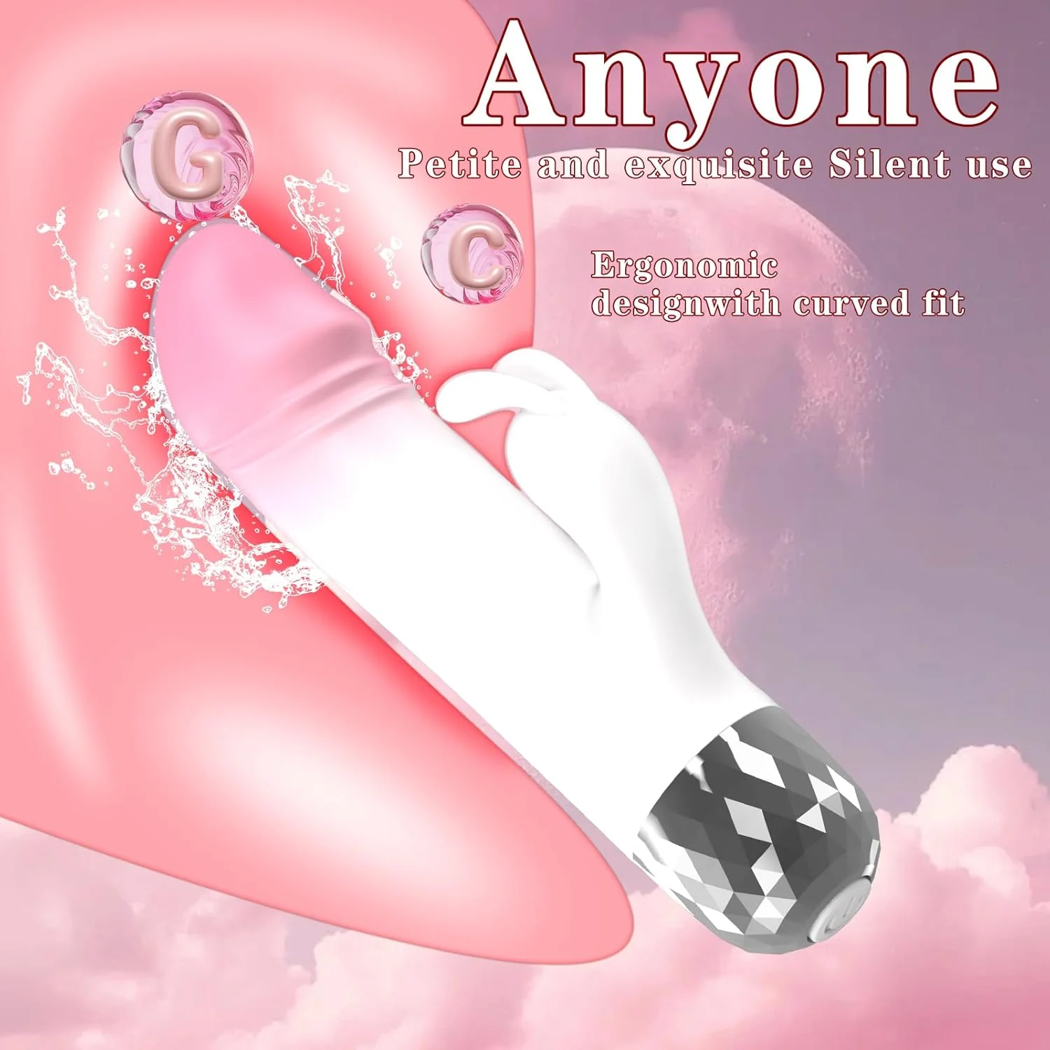 MiniVelour Mini Rabbit Vibrator 10 Modes Waterproof Silicone - Image 8