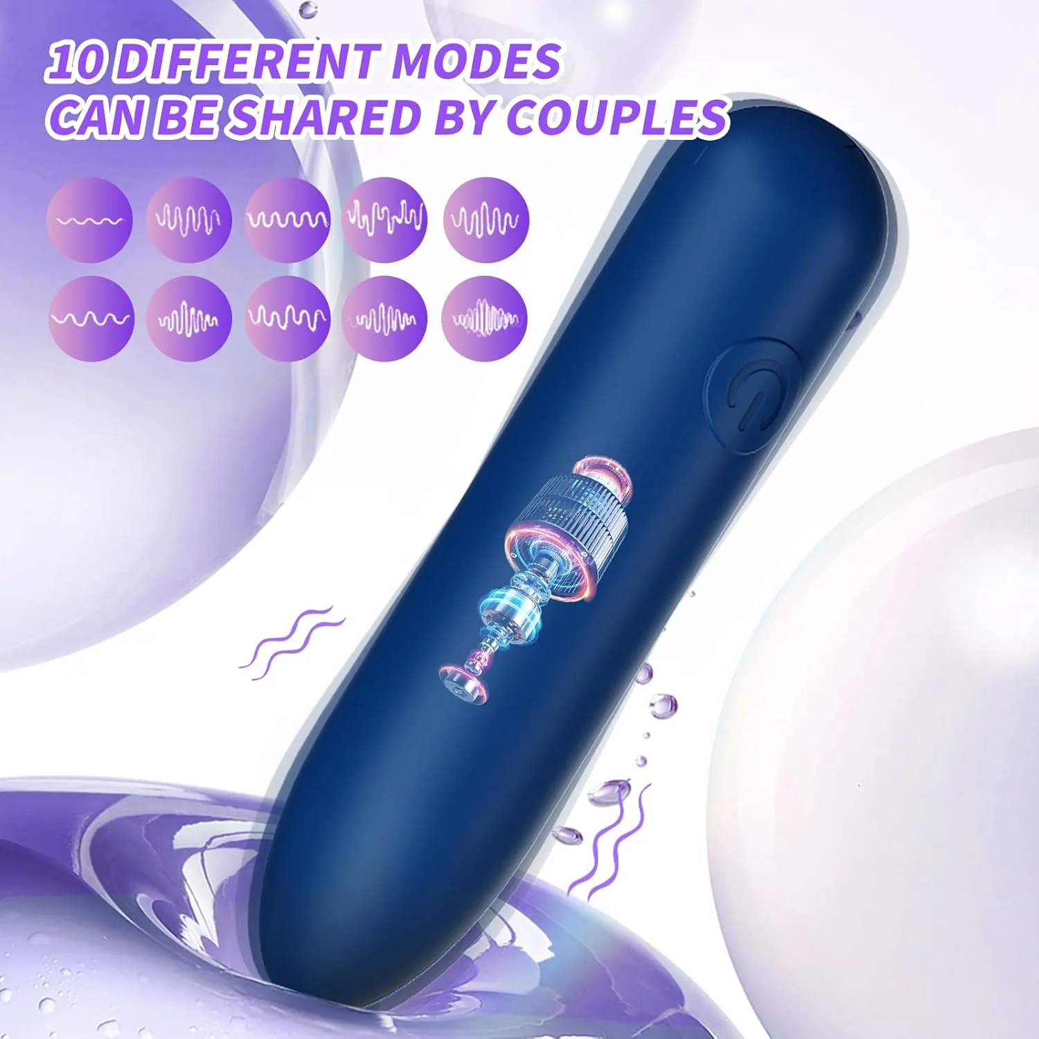 SilkCore Mini Bullet Vibrator 10 Modes Waterproof Rechargeable - Image 2