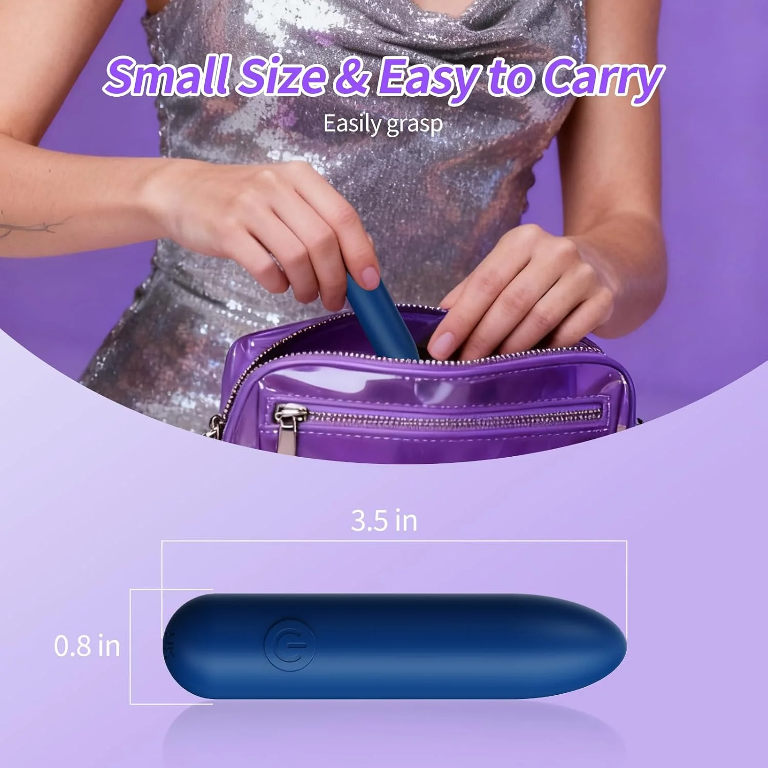 SilkCore Mini Bullet Vibrator 10 Modes Waterproof Rechargeable - Image 3