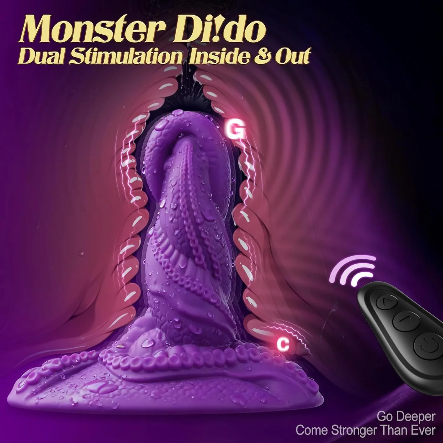 TentaclePulse Tentacle Ride-On Dildo 9x9 Vibration Remote - Image 3