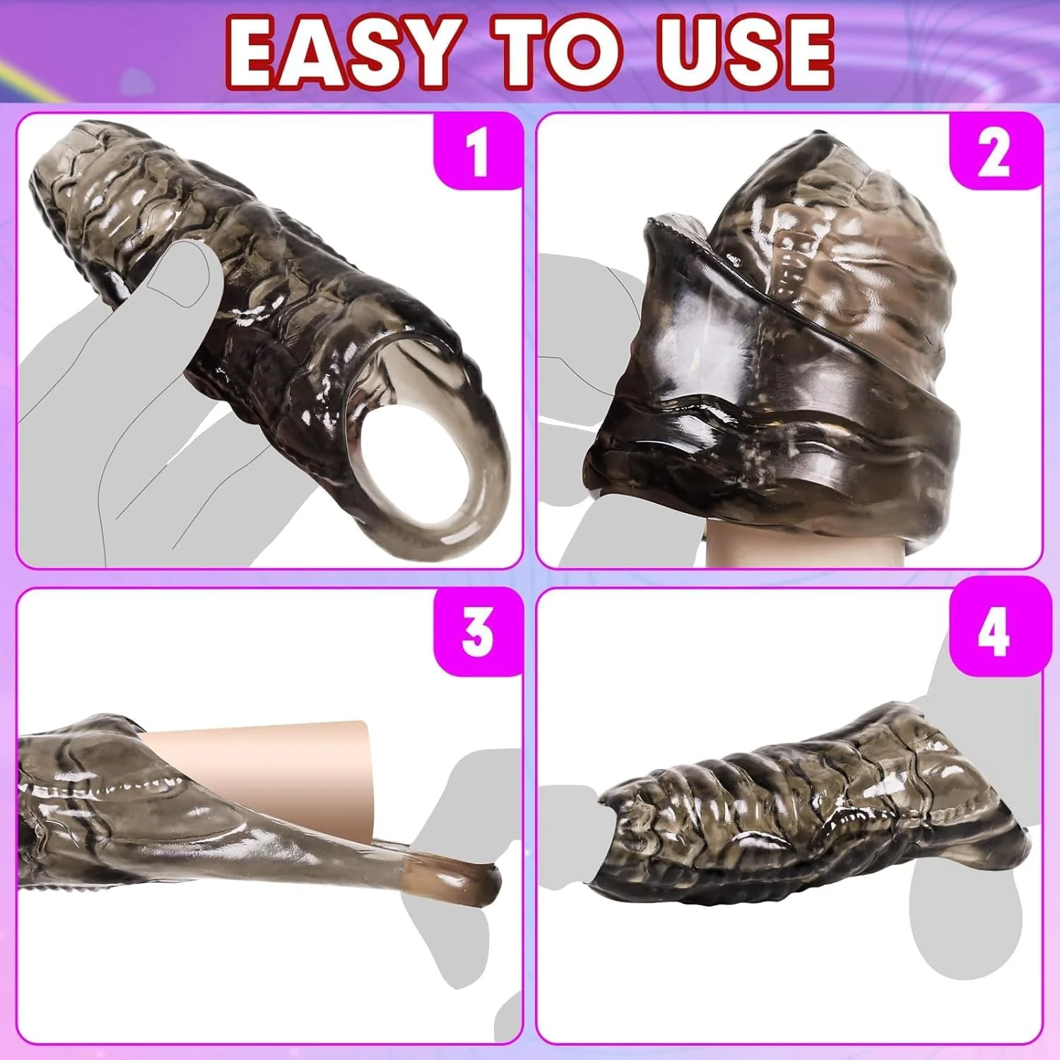 MythriX Monster Penis Sleeve 3 Texture Silicone Extender - Image 6