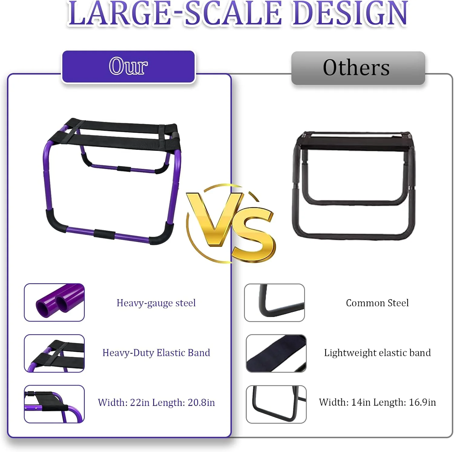 VioletForce XL Heavy Duty Sex Chair 800LB Foldable - Image 5