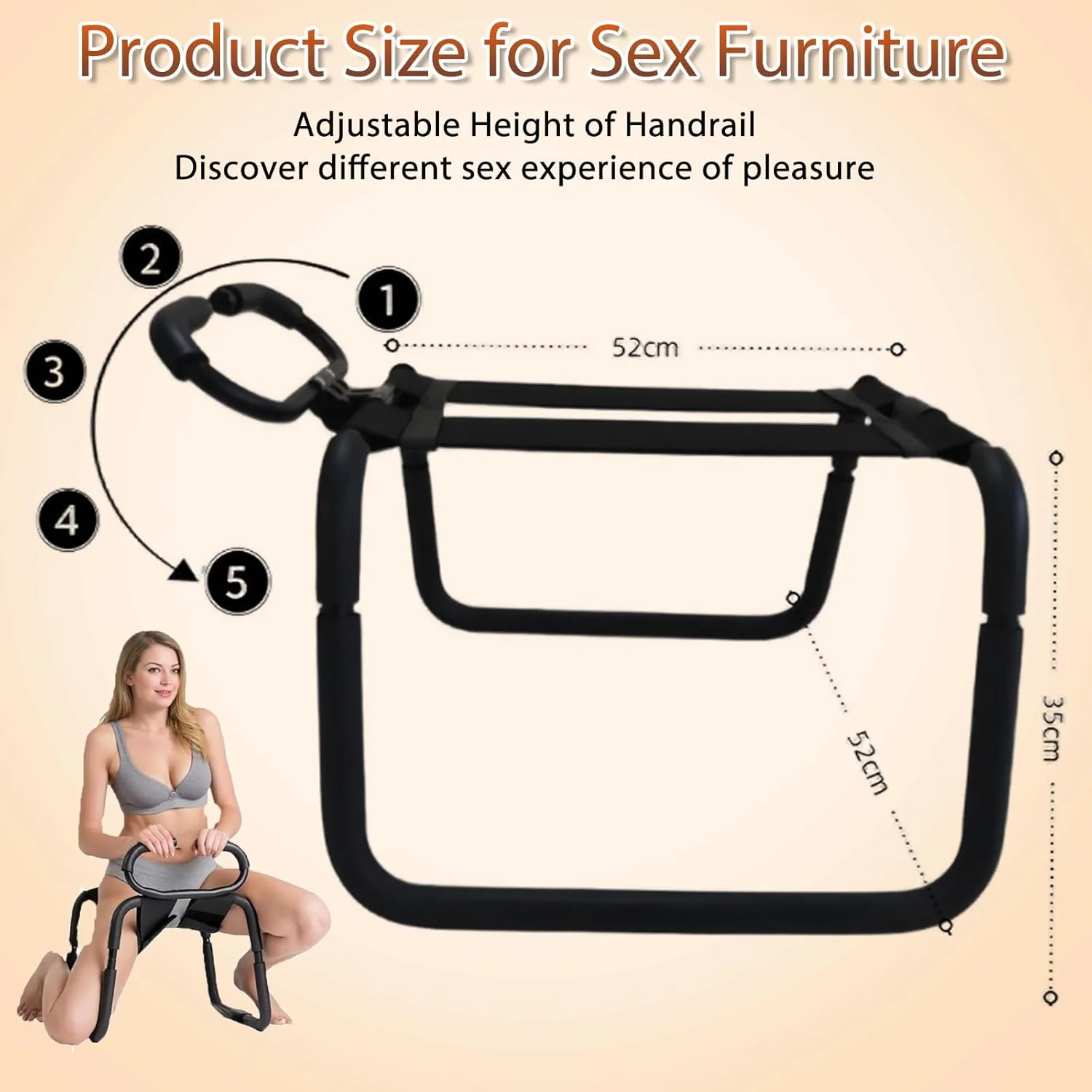 PulseAxis Weightless Adjustable Riding Sex Chair - Image 4