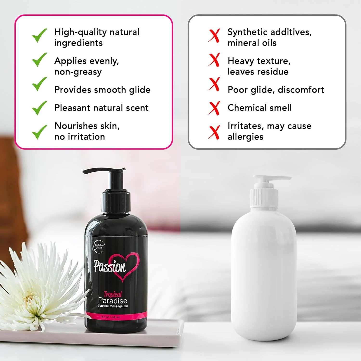 Natural Passion Massage Oil for Couples | Tropical Aromatherapy, All-Natural - Image 5