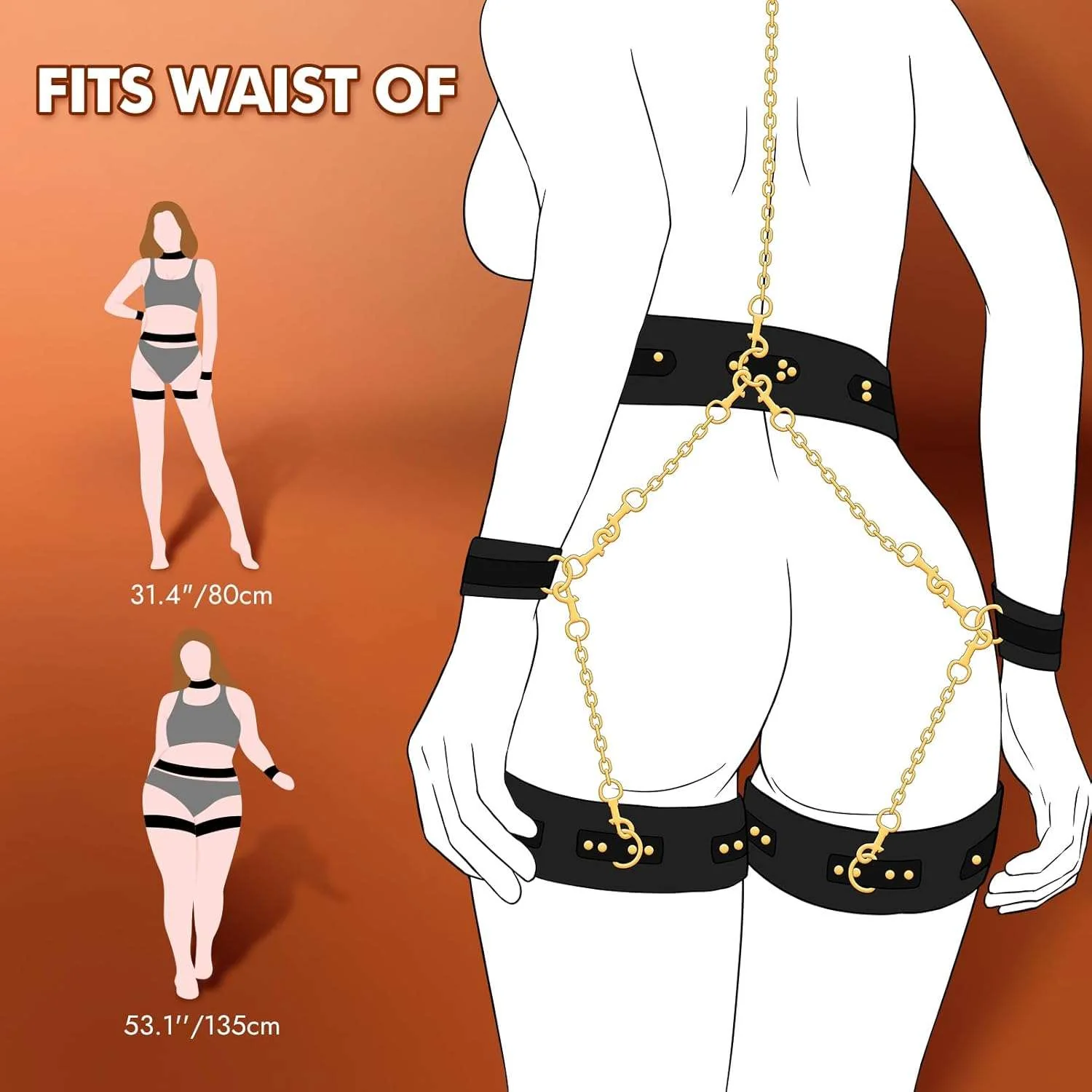 Full-Body Neck-to-Ankle BDSM Restraint Kit - Image 3