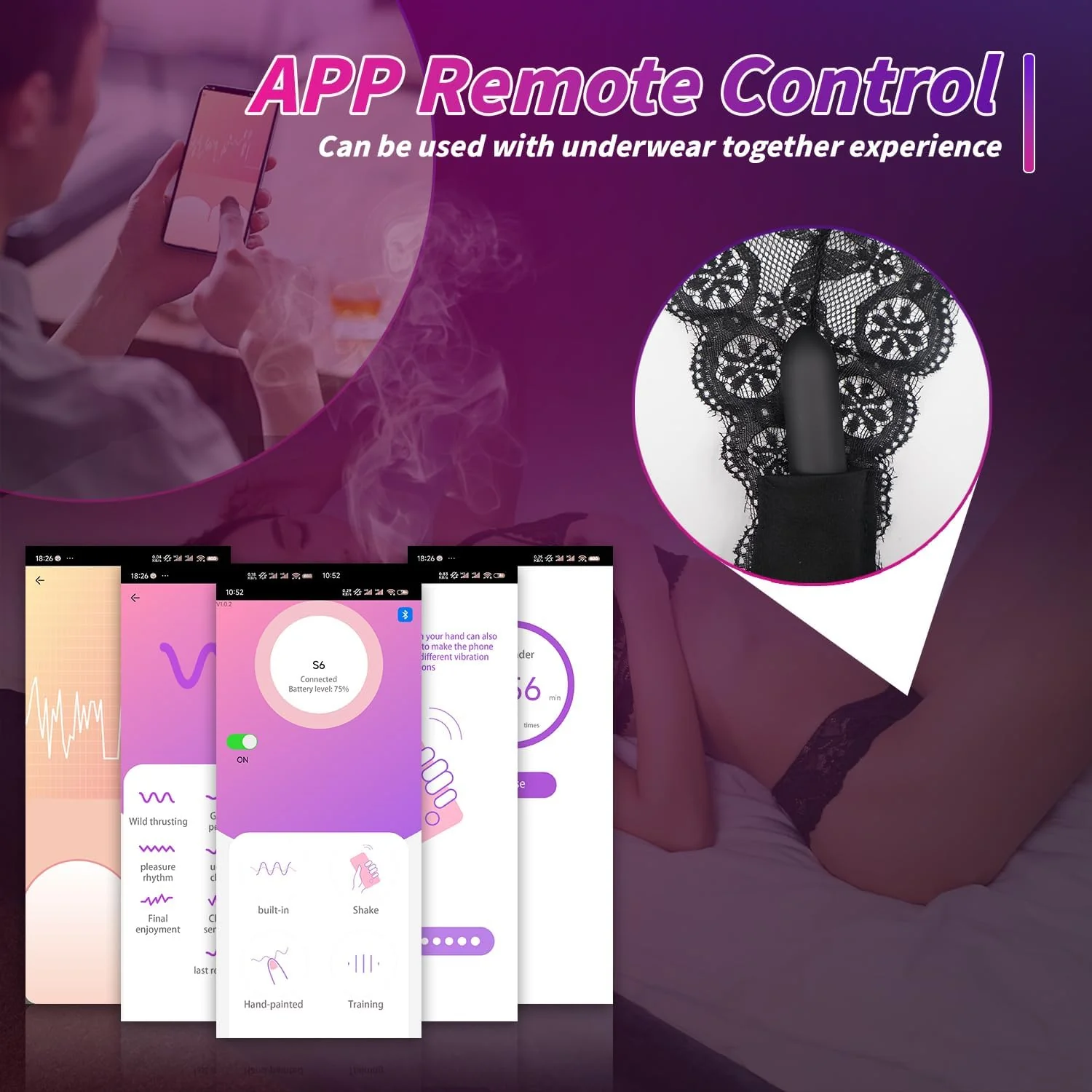 SyncWear App Remote Wearable Bullet Vibrator 10 Modes Quiet - Image 3