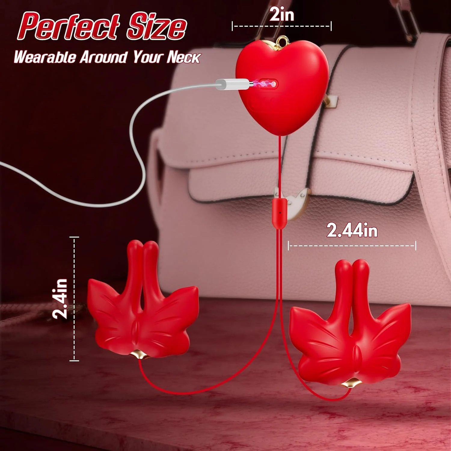 MagneticVibe Vibrating Butterfly Nipple Clamps 9 Modes - Image 7