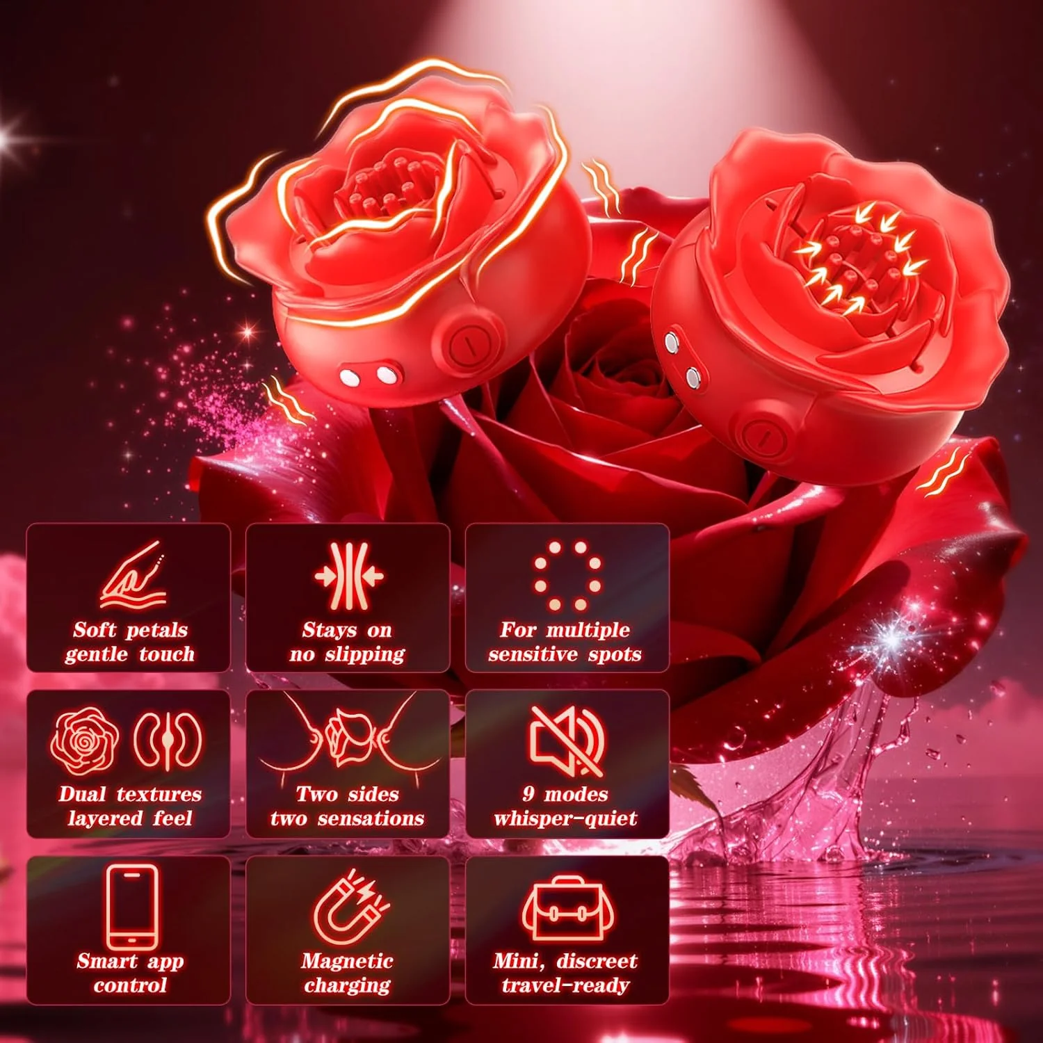 PetalSyncX App-Control Nipple Vibrator – 9 Modes, Soft Fit - Image 2