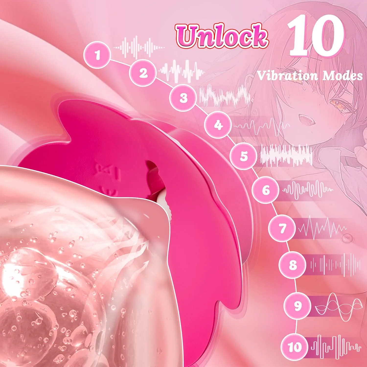 PetalWave Remote Nipple Vibrators 10 Modes – Discreet Wear - Image 2