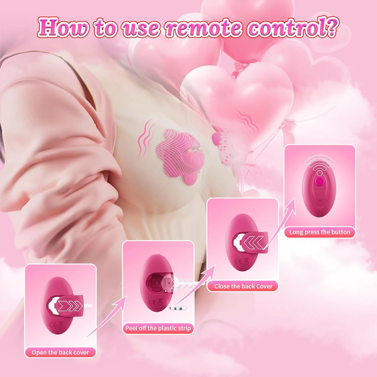 PetalWave Remote Nipple Vibrators 10 Modes – Discreet Wear - Image 5