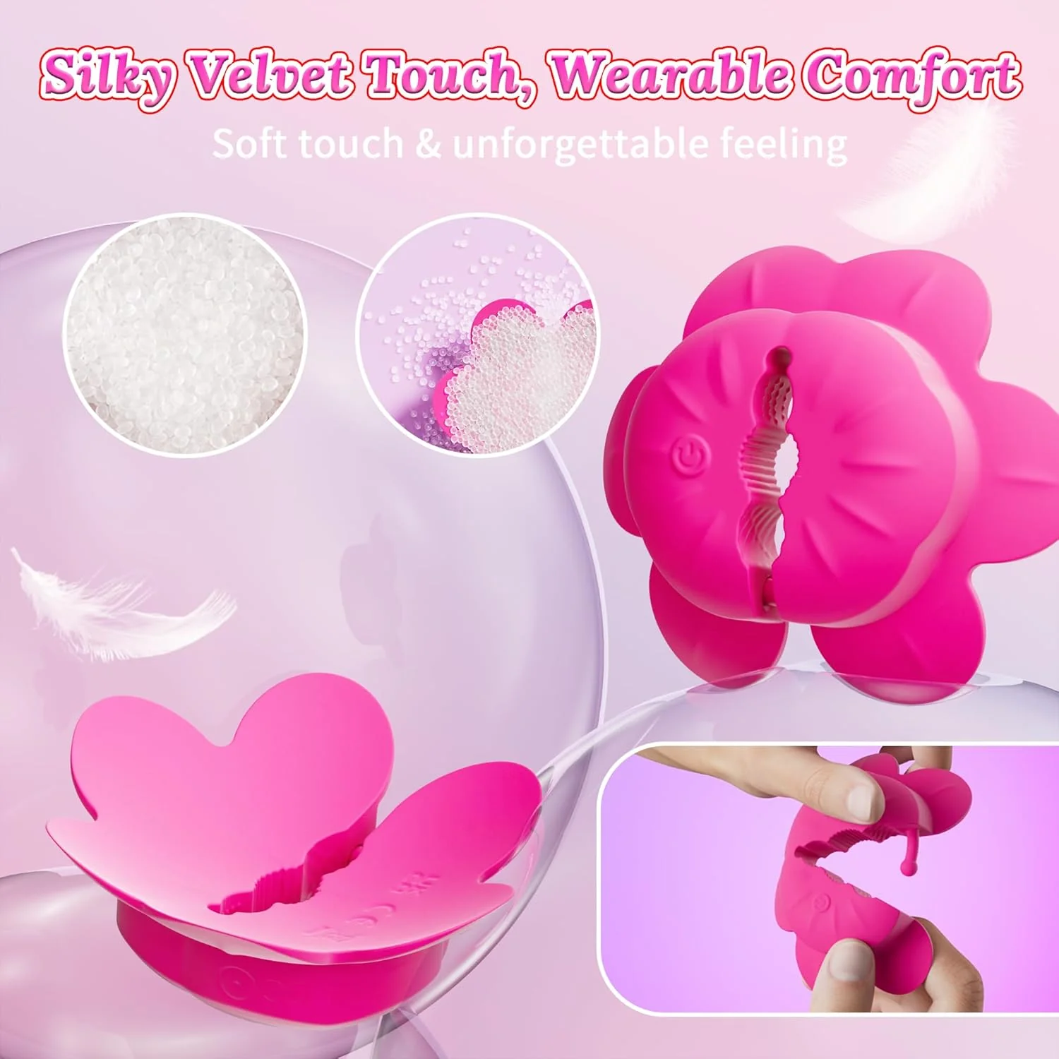 PetalWave Remote Nipple Vibrators 10 Modes – Discreet Wear - Image 7