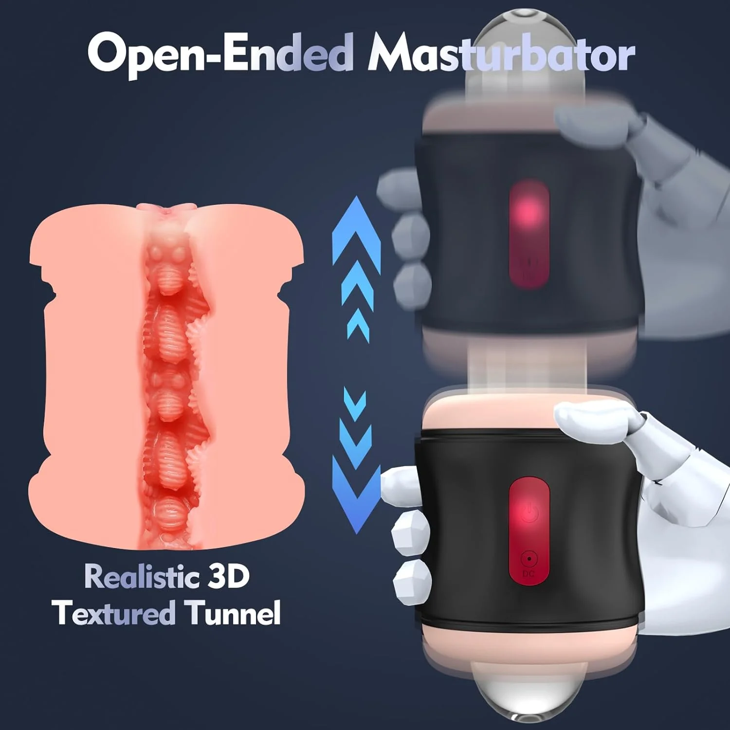 EuphoricBond Open Ended Vibrating Male Masturbator - Image 3