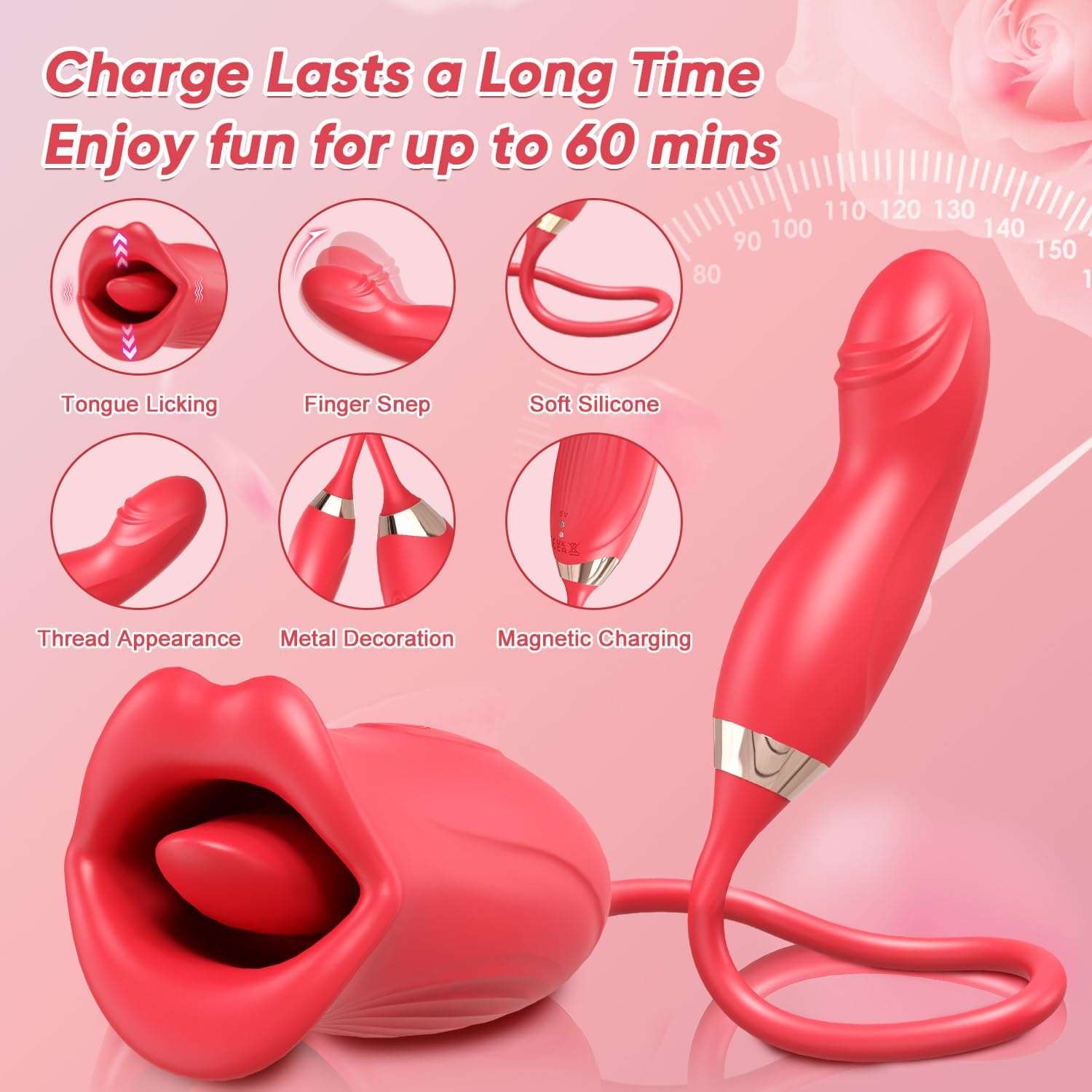 OrchidRush Rose G-Spot Clitoral Vibrator - Image 3