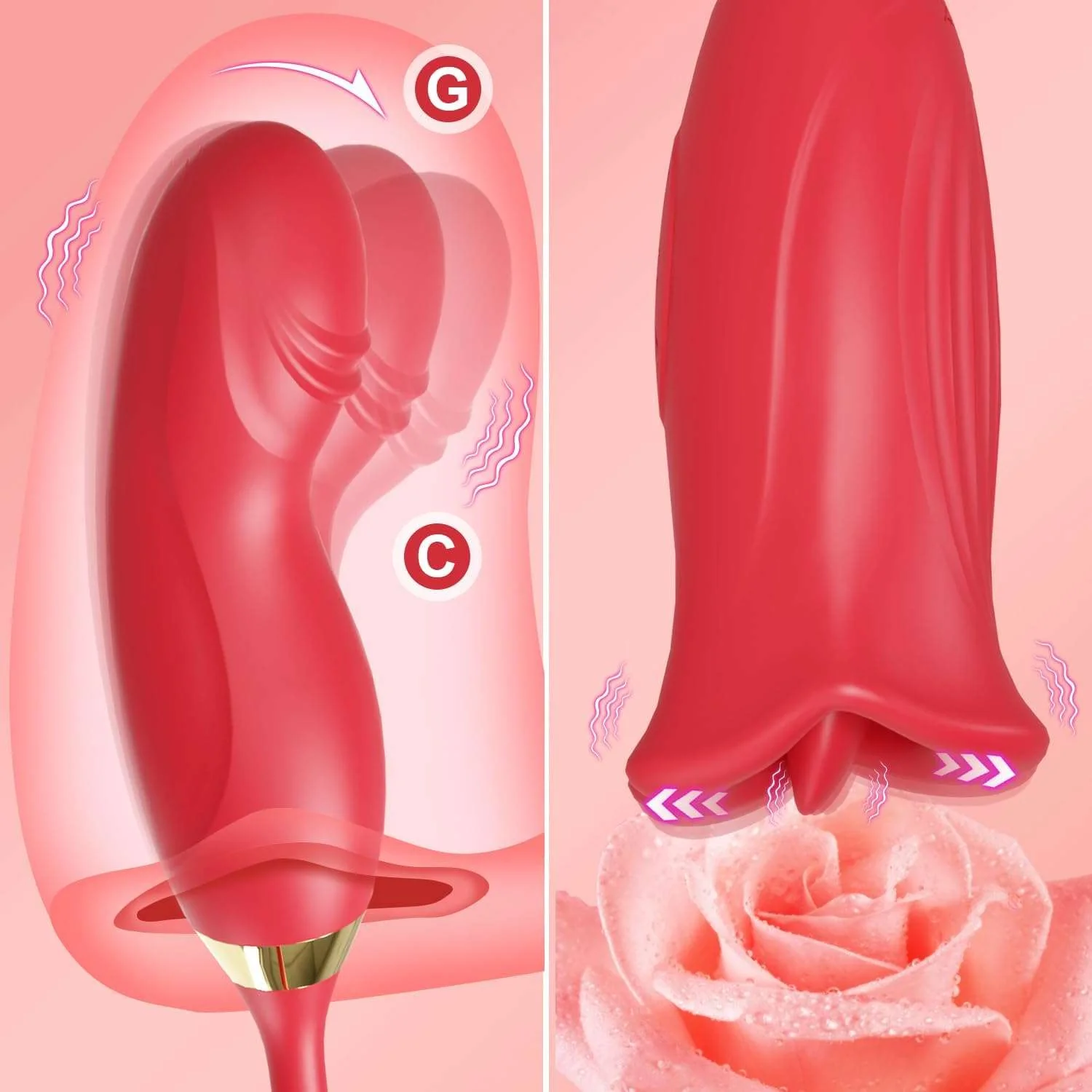 OrchidRush Rose G-Spot Clitoral Vibrator - Image 4