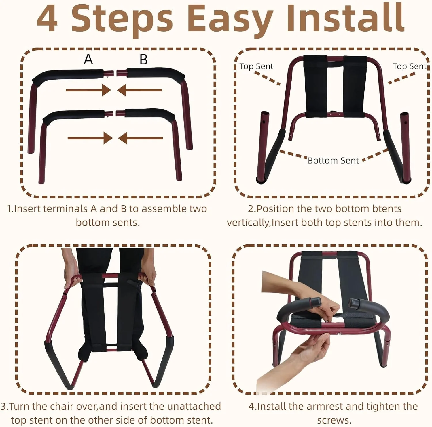 PassionFrame Red Sex Position Chair - Image 5