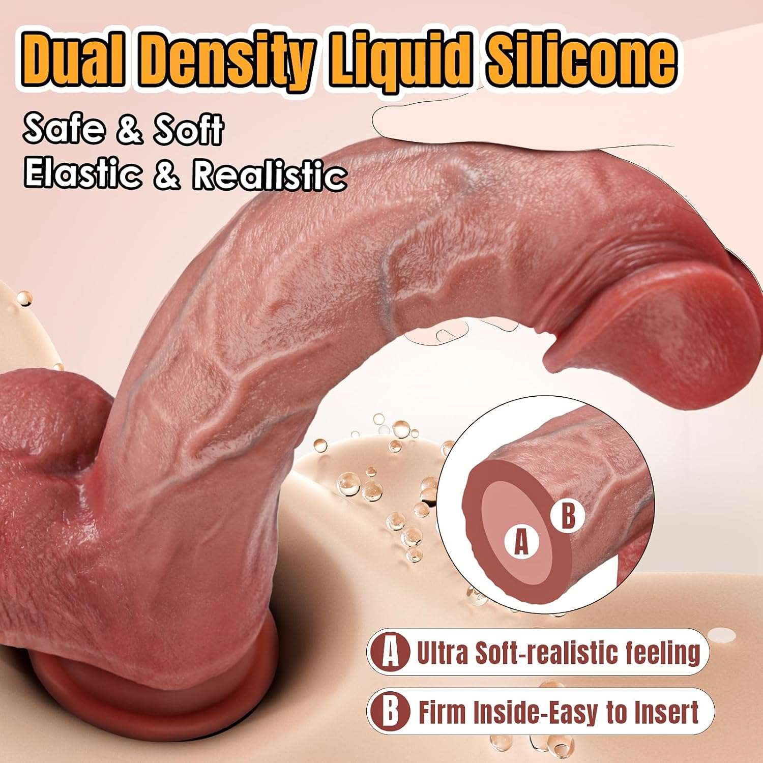 PeakMax 10.8" Dual-Layer Silicone Dildo - Image 4