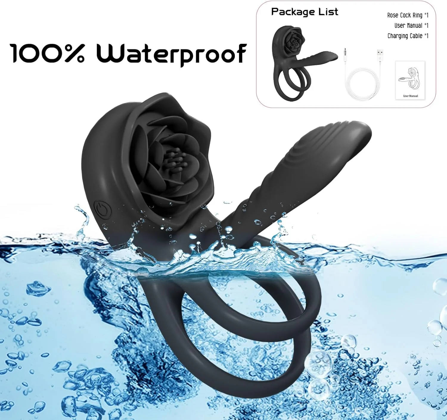 PetalCoreX Cock Ring Extender G-Spot Clit Vibrator 9 Modes - Image 9