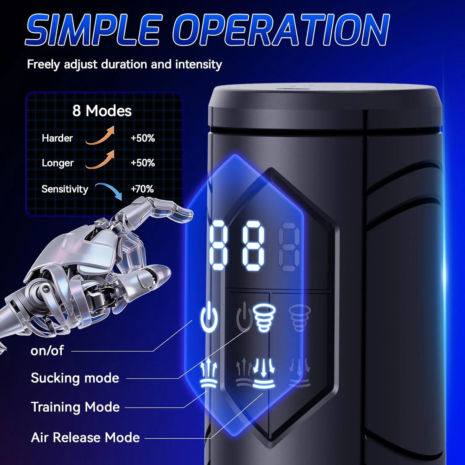 PowerRise Electric Penis Pump 8 Modes Kit - Image 4