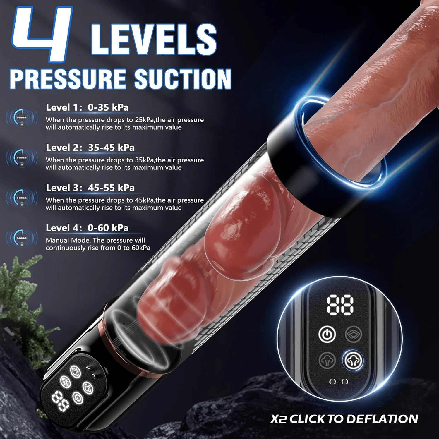 PulseVac Electric Penis Pump with Auto Modes & Suction - Image 2