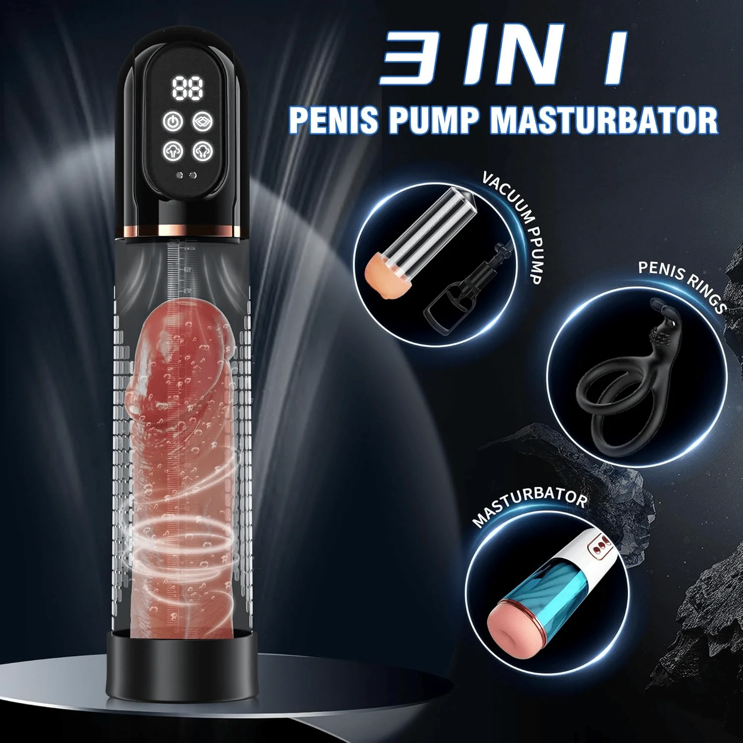 PulseVac Electric Penis Pump with Auto Modes & Suction - Image 5