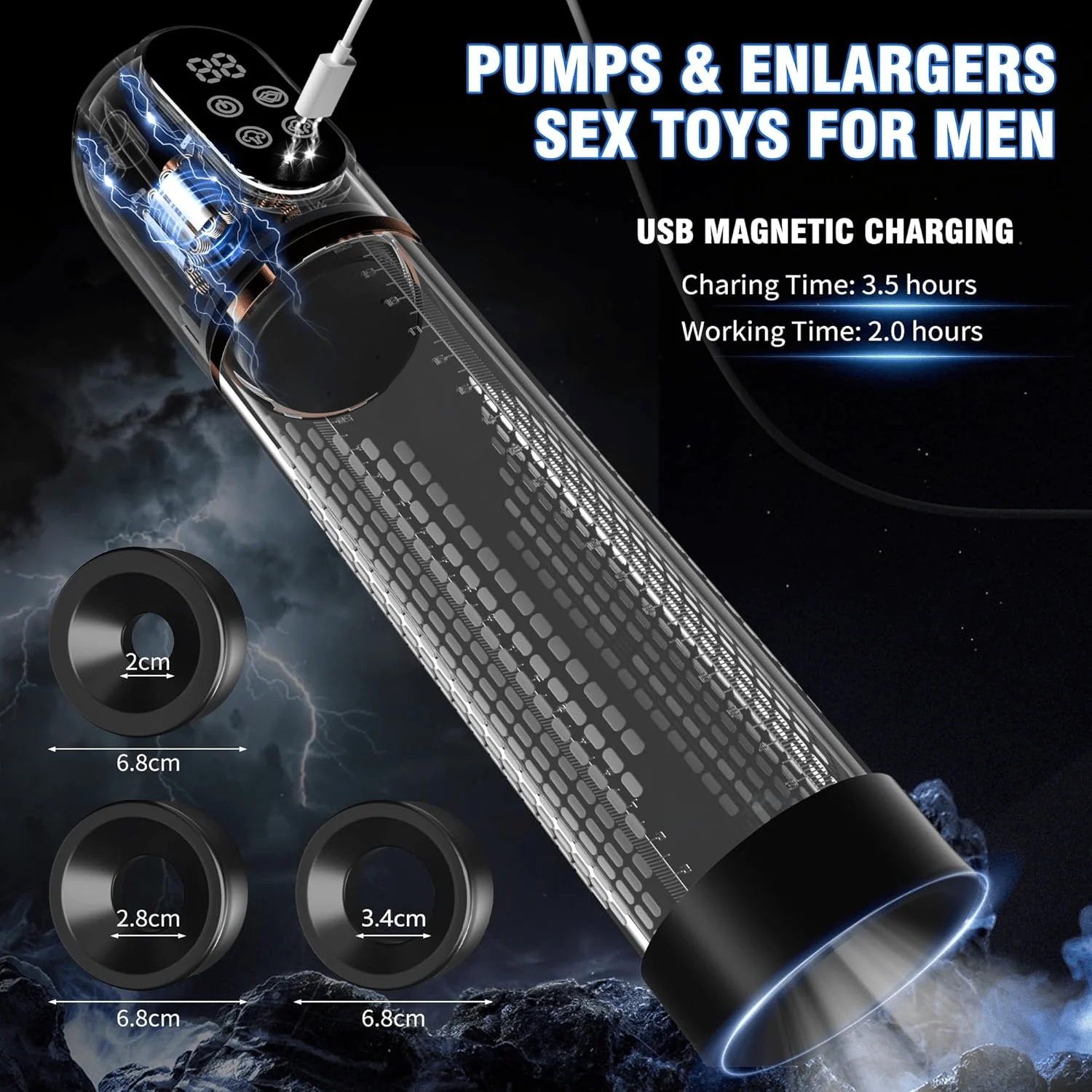 PulseVac Electric Penis Pump with Auto Modes & Suction - Image 9