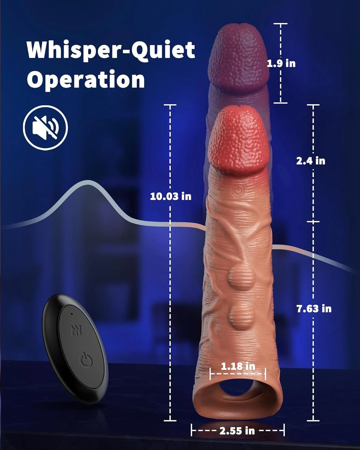 SynexisX App Control Penis Sleeve 10 Modes Silicone Ring - Image 6