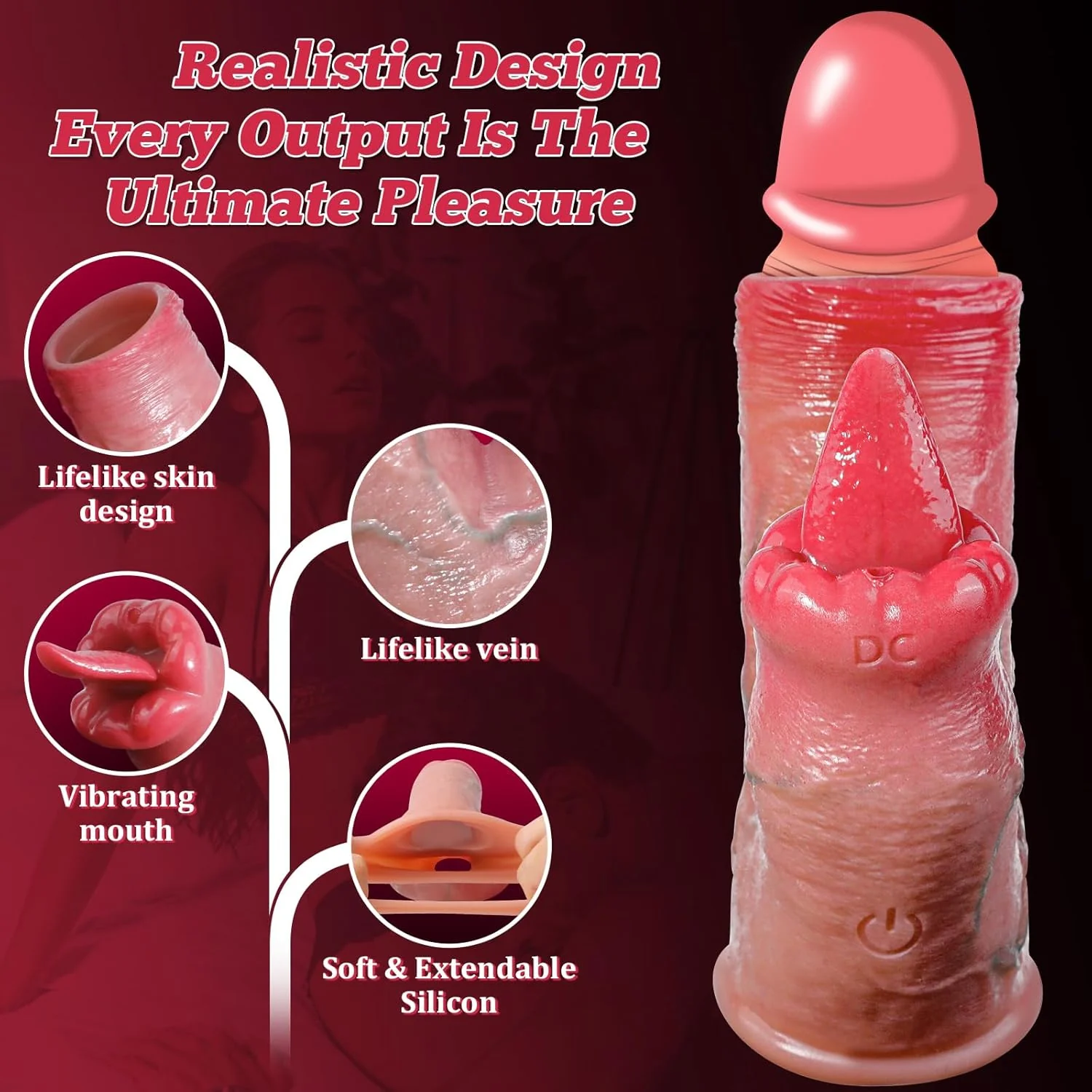 TongueVolt Vibrating Penis Sleeve Ring 10 Modes Remote - Image 5