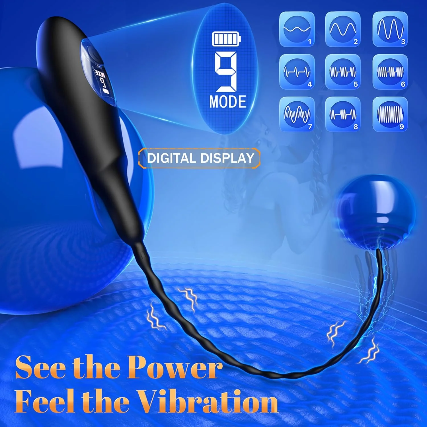 VantaPulse Vibrating Urethral Sound 9 Modes LED - Image 3