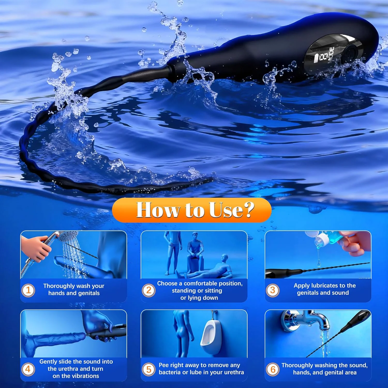 VantaPulse Vibrating Urethral Sound 9 Modes LED - Image 7