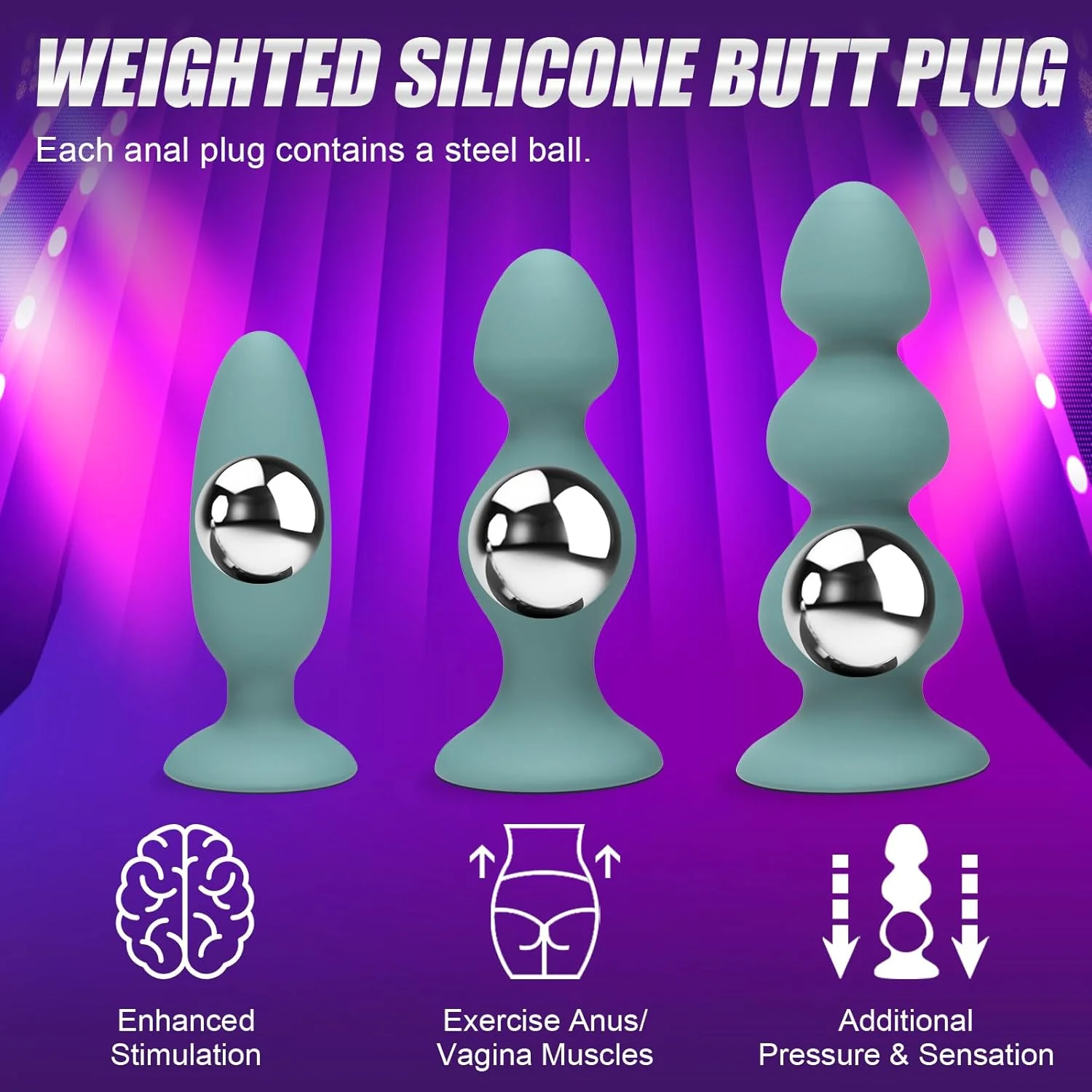 PhantomCharm Weighted Butt Plug Set - Image 4