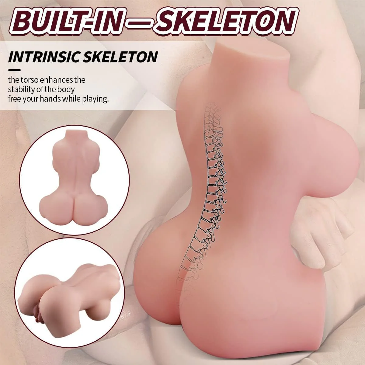 PocketFlex 3-in-1 Mini Torso Sex Doll 5.5LB Dual Channel - Image 2